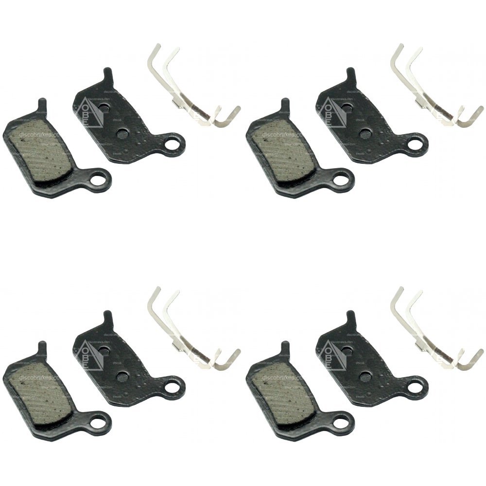 Lot de 4 paires de plaquettes de frein à disque Kevlar Formula B4, 8 plaquettes et 4 ressorts.
