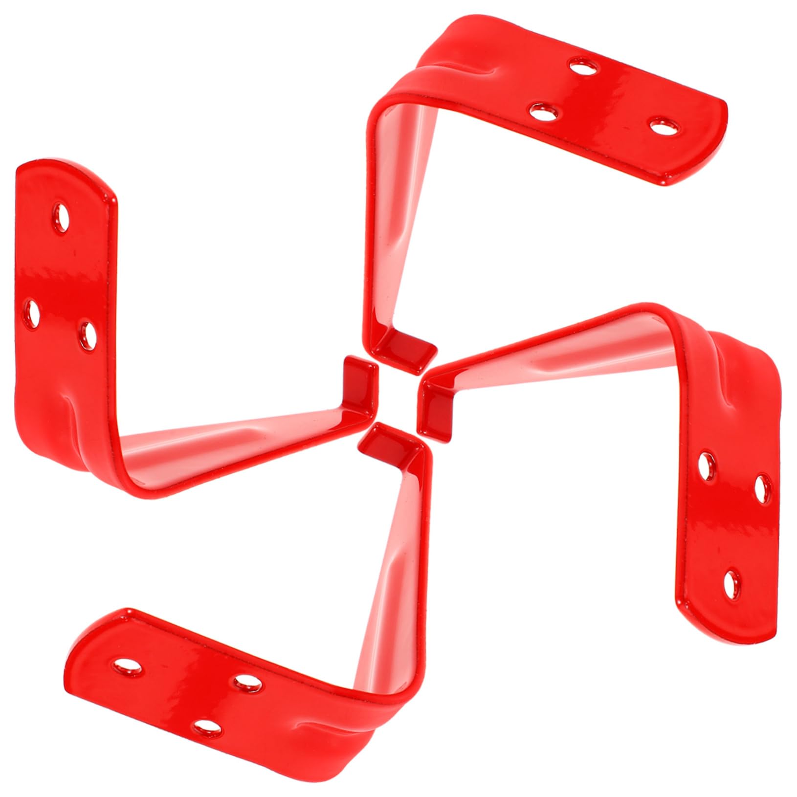 DOITOOL 5 Juegos Gancho Soportes De Pared Soporte De Pared Extintores Suspensión Con Gancho Garaje Aire Gancho De Pared Hierro Rojo 4 Uds * 5
