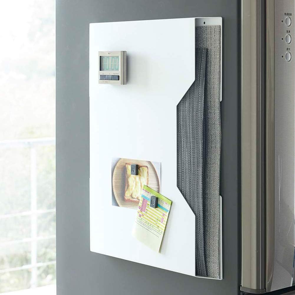 Slim White Magnetic Steel Placemat Organizer