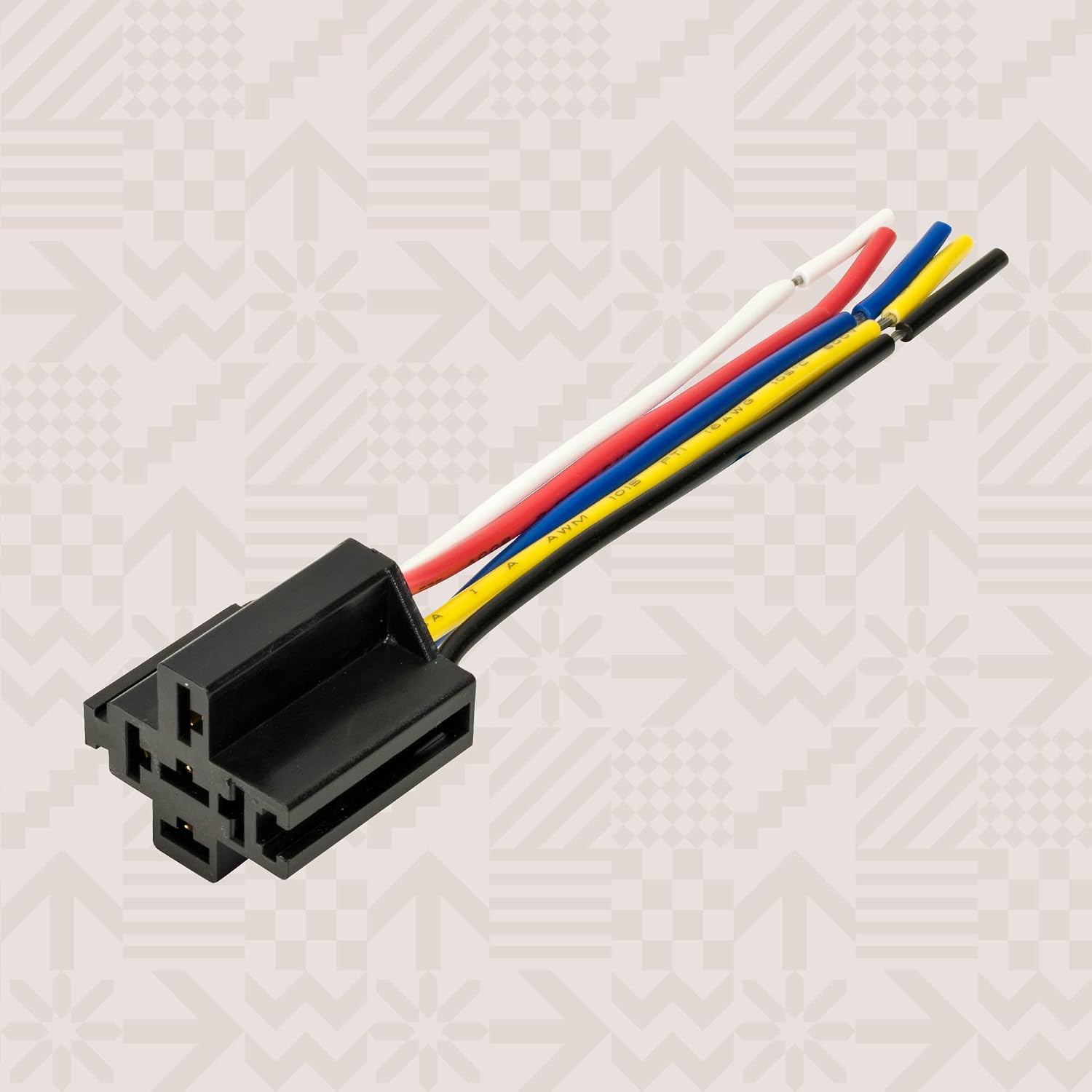 Bosch Style 12V DC 5-PIN SPDT Interlocking Automotive Relay Socket Harness Base (with Wires)