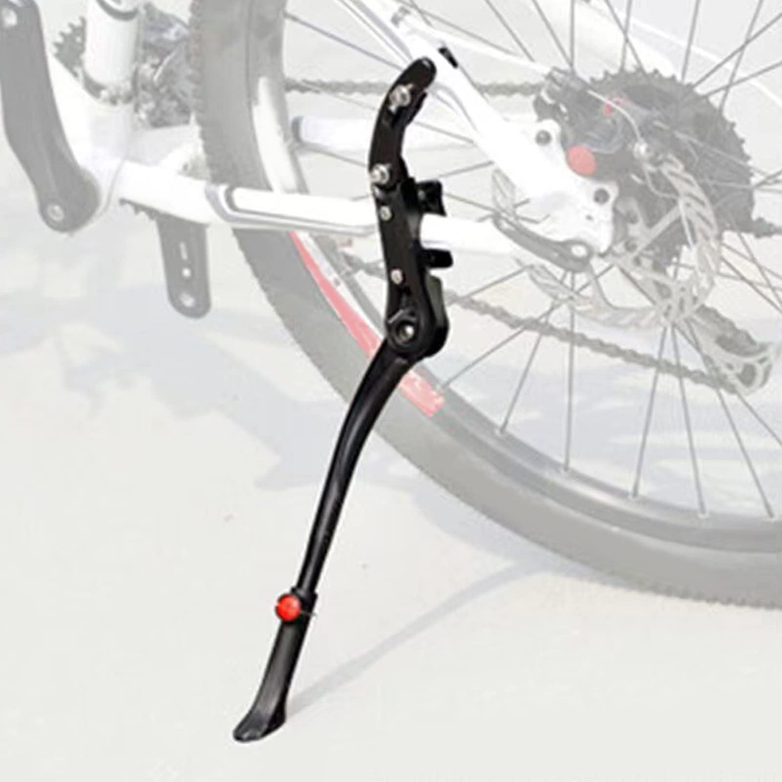 Béquille De Vélo, 48-52cm/18.90-20.47in Béquille De Vélo Latérale Arrière Réglable Universelle En Alliage D'aluminium Pour Vélo De Route De Montagne (noir)