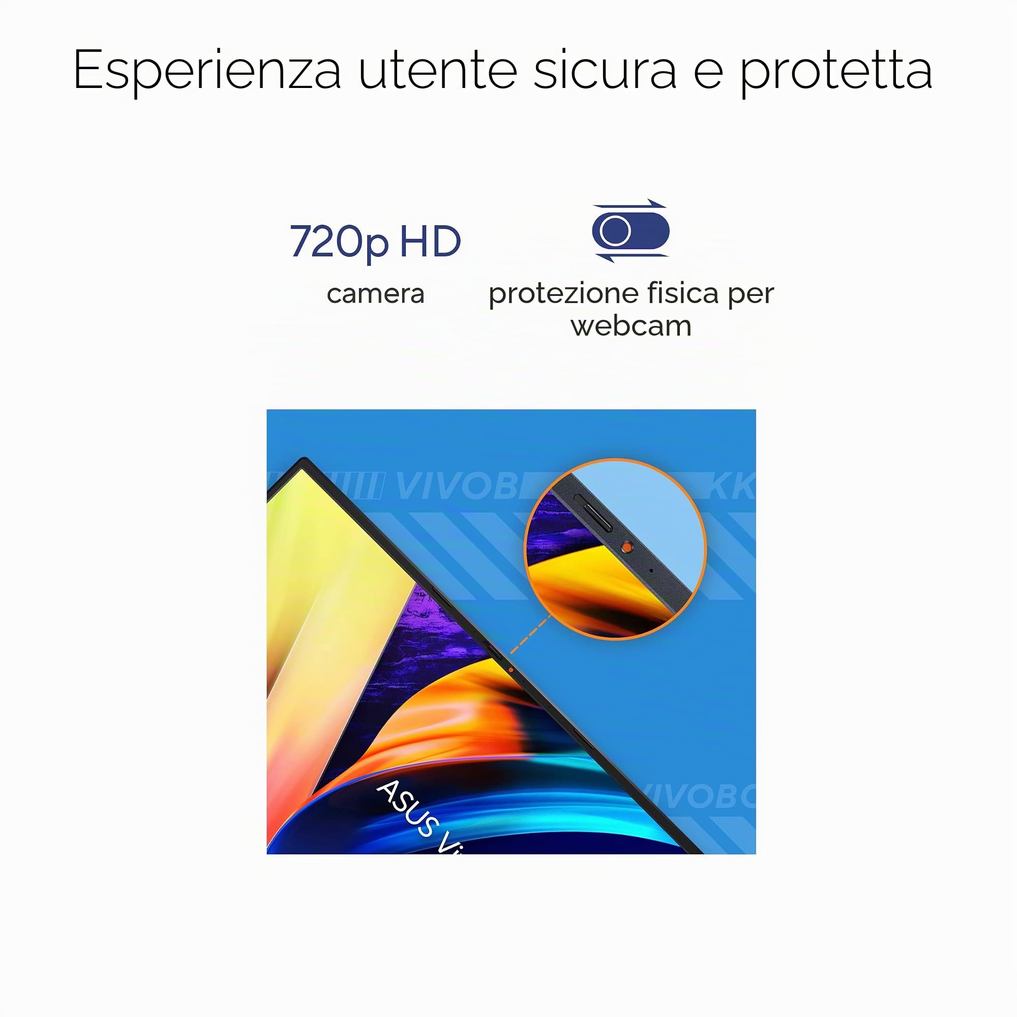 ASUS Vivobook - Computer portatile 16", WUXGA (1920 x 1200) 16:10, CPU Intel Core i7-13700H, grafica Intel Iris X, RAM da 8 GB, SSD da 1 TB, Windows 11 Home, Indie Black, F1605VA-DS74