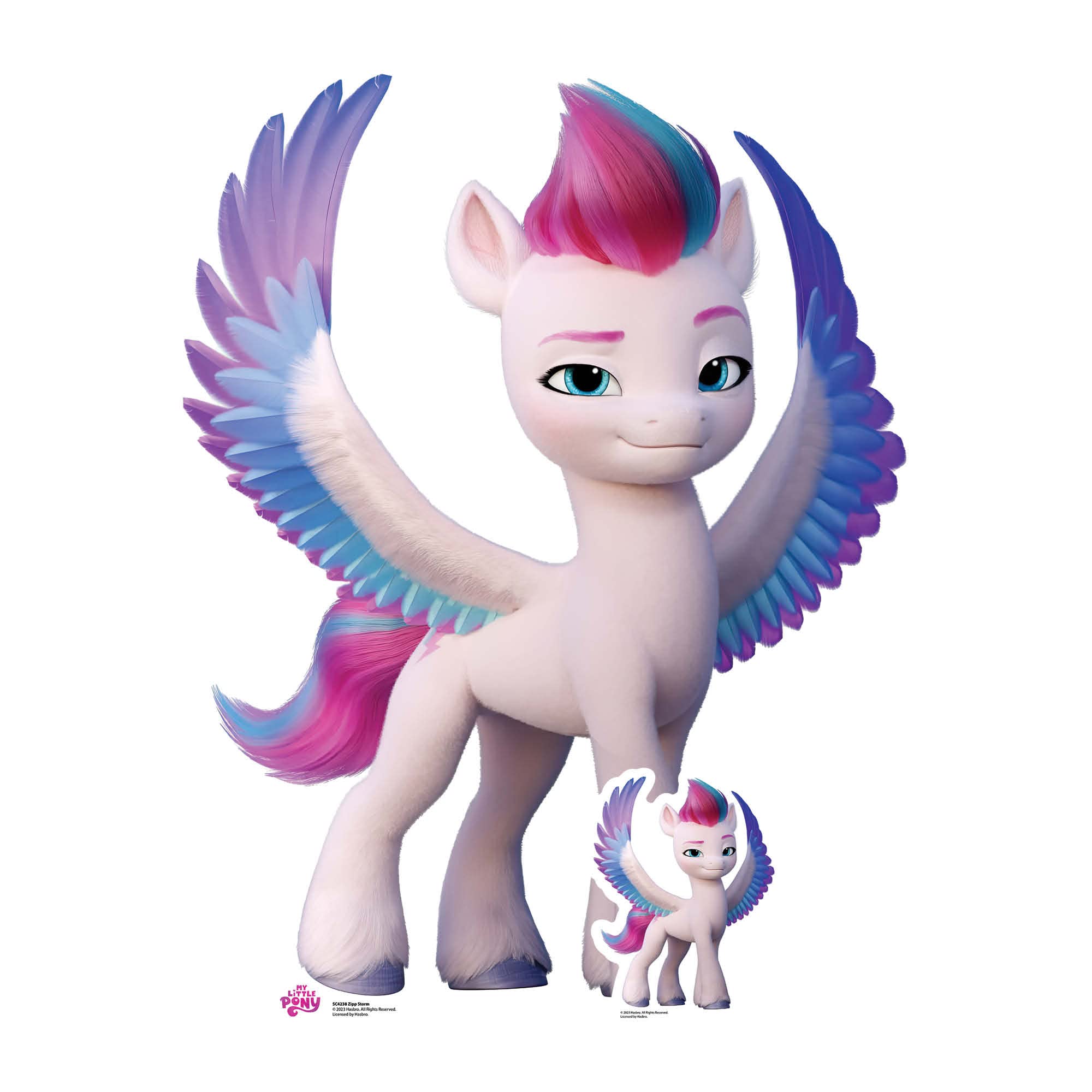 Star Cutouts SC4238 My Little Pony Zipp Storm Star Mini Cardboard Cutout with Mini – Colourful Kids Party Decoration & Fan Collectible
