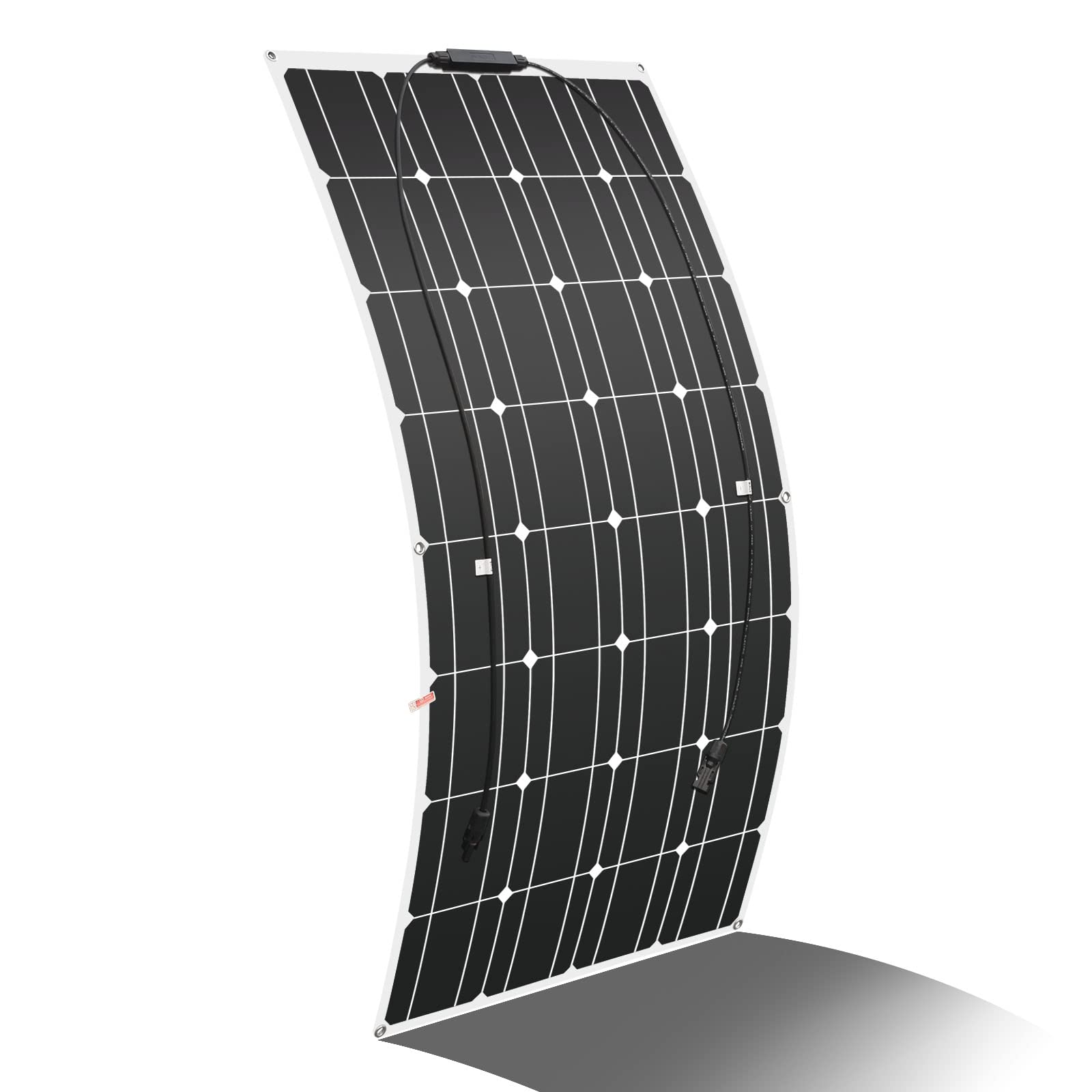 Solar Panel 12V Flexible 100W Charge Controller Monocrystalline Solar 12V Ultralight Slim Waterproof for RV Rooftop Boat (100W)-image-40