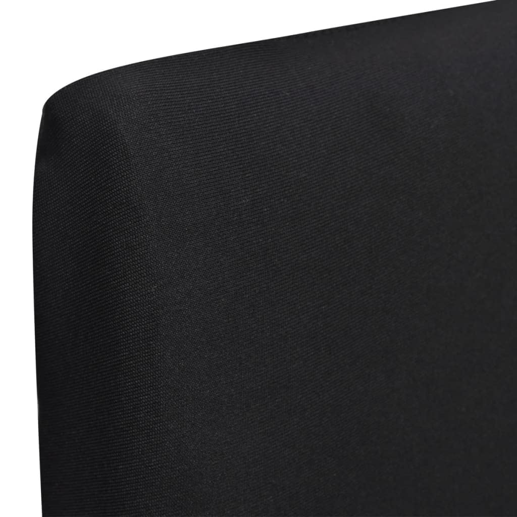 Mangloder Stretch Stuhlhussen schwarz 4 Stück, elastisch, rutschfest und waschbar, 10 Prozent Elasthan, passend für Rückenlehne 46 bis 55 cm, Esszimmer, Party und Hochzeit