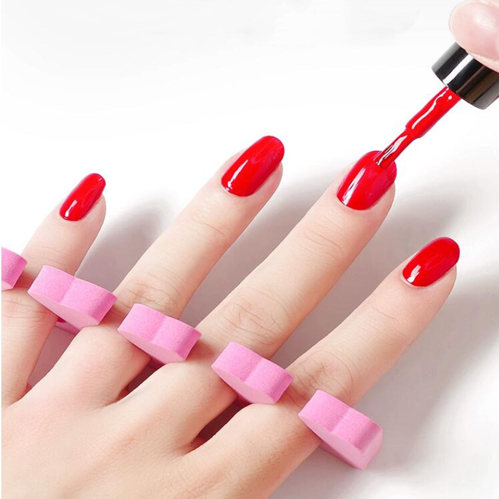 24 pezzi di pesca cuore toe divider, finger divider, unghie e toenail pad separazione, adatto per il miglioramento delle unghie, pedicure, applicazione gel, ecc. (rosa/viola)