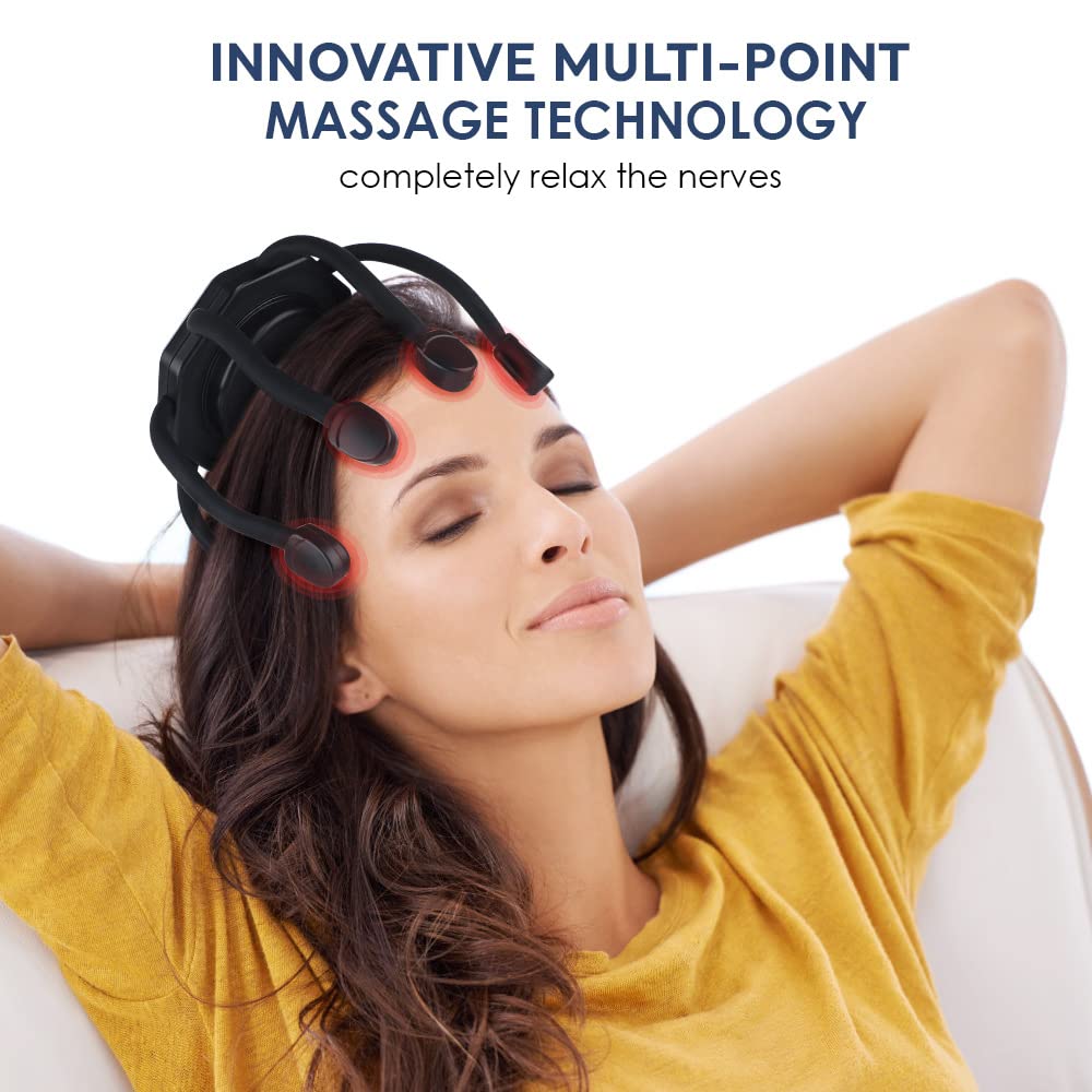 Amazon.com: 2024 New Scalp Massager, Electric Scalp & Head Stress Relax,  360 Cordless Vibrating Massager - 8 Contacts, 3 Modes (Black) : Health &  Household