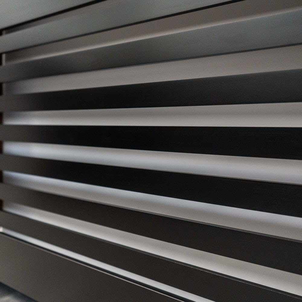 Jack Stonehouse Radiator Cover Black Paint, Over Radiator Shelf Clip On With Horizontal Slats - Image 5
