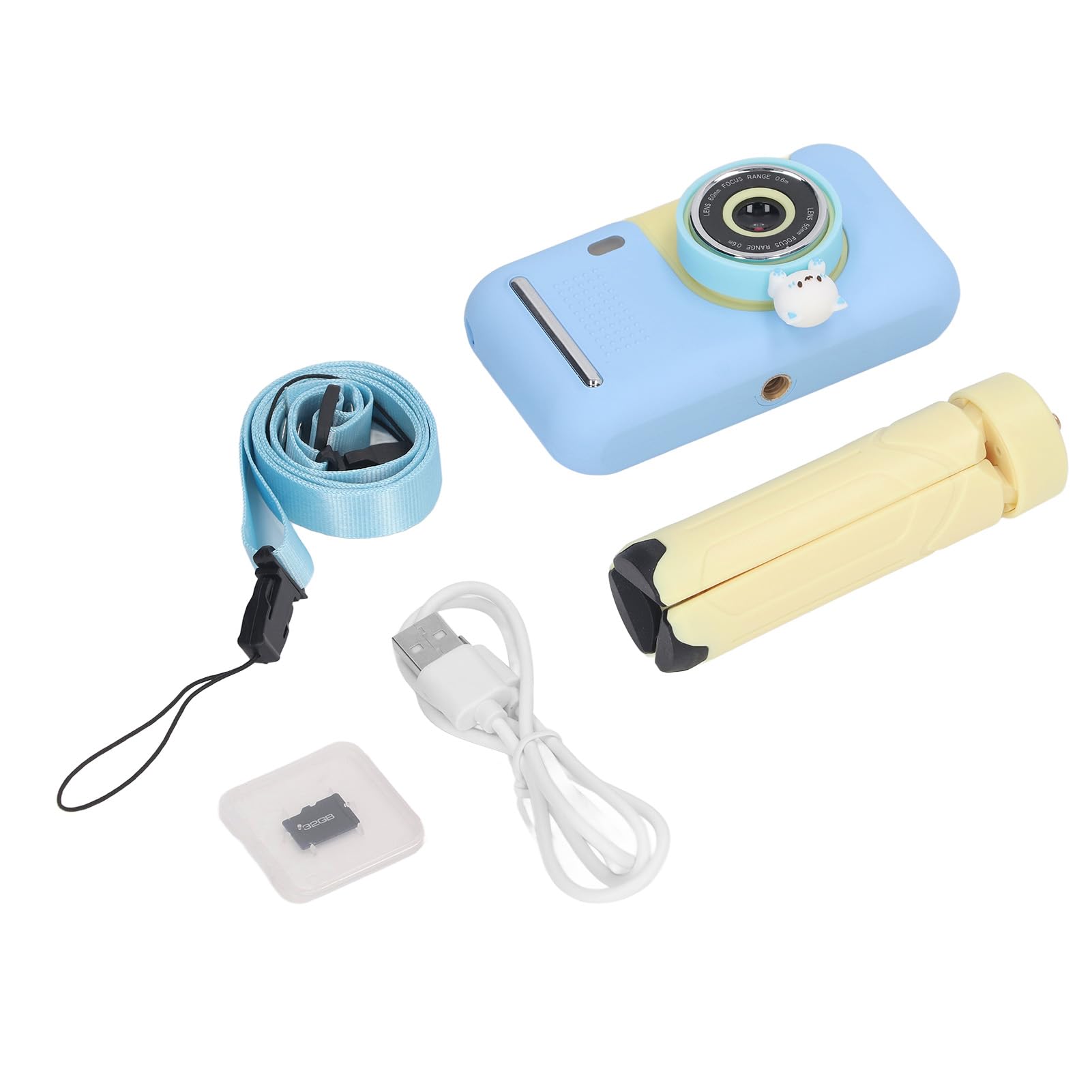 Cyfrowa Kamera Wideo dla Dzieci, Akumulator 1080P 180 ° Flip Lens Kids Selfie Camera z kartą Pamięci 32G do Fotografii (32g)