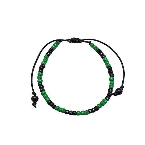 B09SGSNHW9_image_9 Handmade Evil Eye Orishas Protection Jewelry Ilde Elastic Stretch Adjustable Beaded Unisex Amulet Bracelet Pulsera Set (Shango)