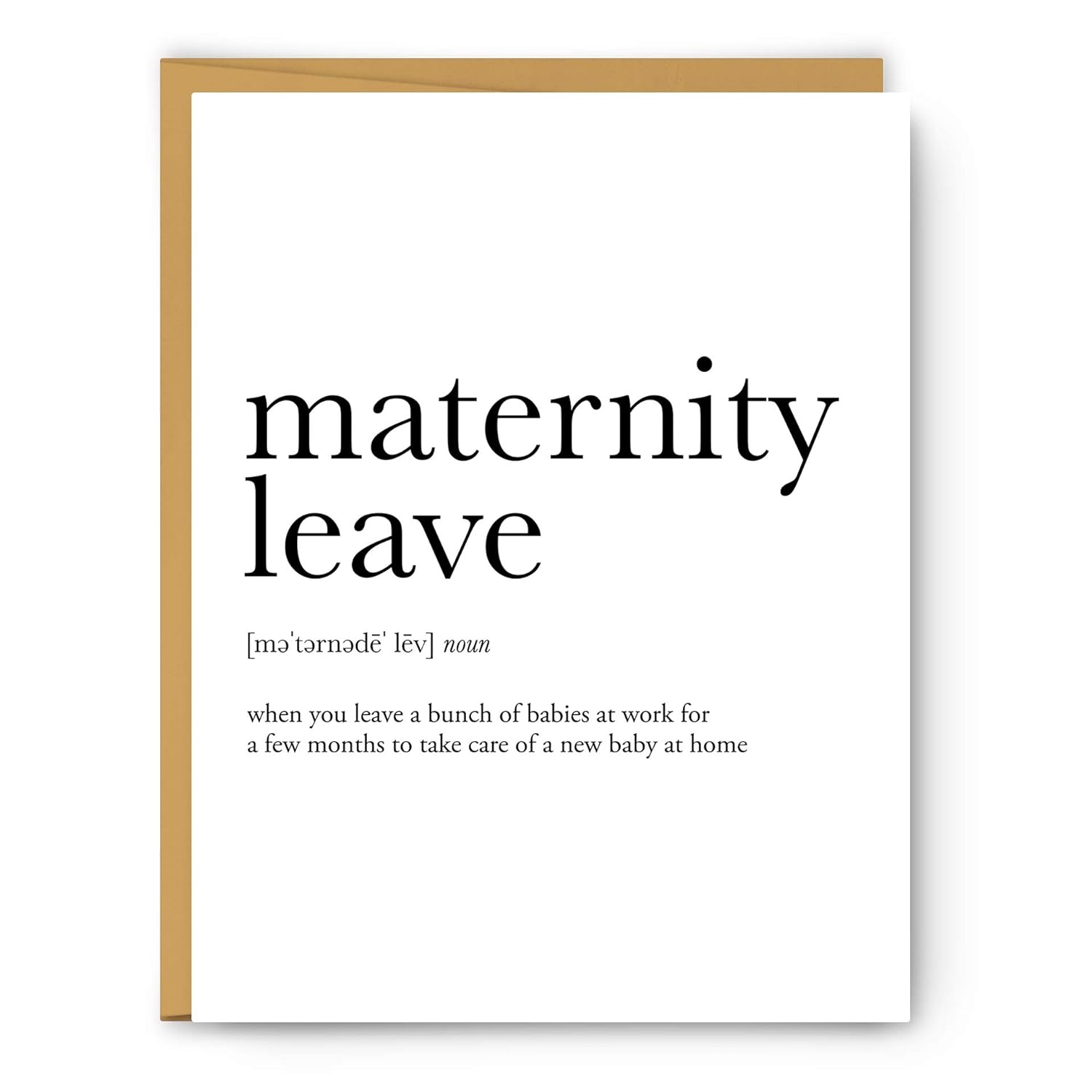 Maternity Leave Definition Unframed Art Print Poster Or