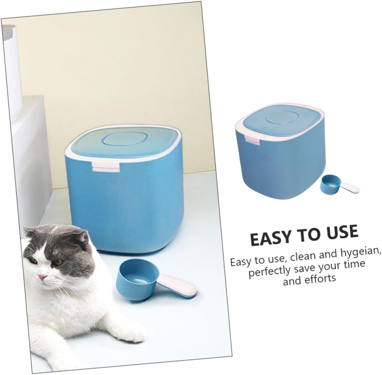 GALPADA Multi-functional Pet Food Storage Bin Airtight Dog and Cat Food Container Moisture Grain Holder Material for Home Use