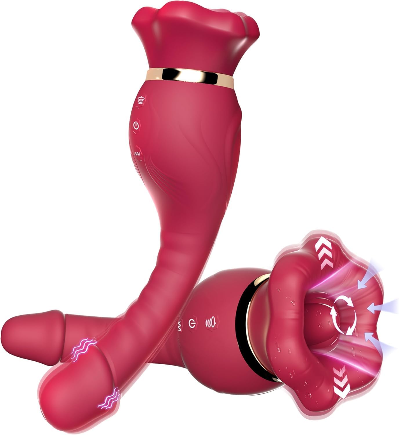 Double Stimulation Sucking Vibrator G Spot Dildo KC78704