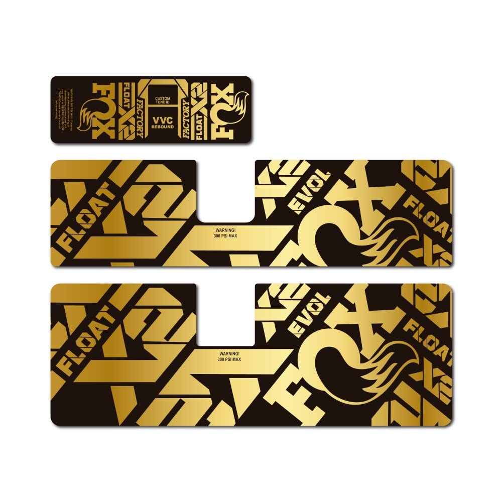 STAR SAM Stickers Compatible with Fox Float X2 2021 Chrome Gold 1 cm