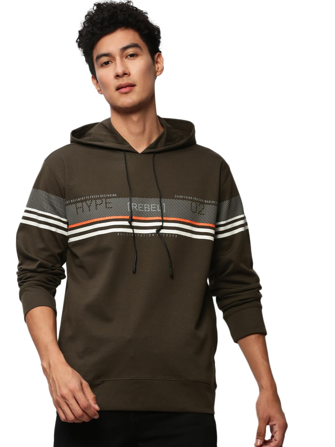 Men Printed Pullover Sweatshirt | Hooded Full Sleeves Cotton Sweatshirt's for Mens | Slim Fit Regular Length Sweatshirts for Men's-image-6