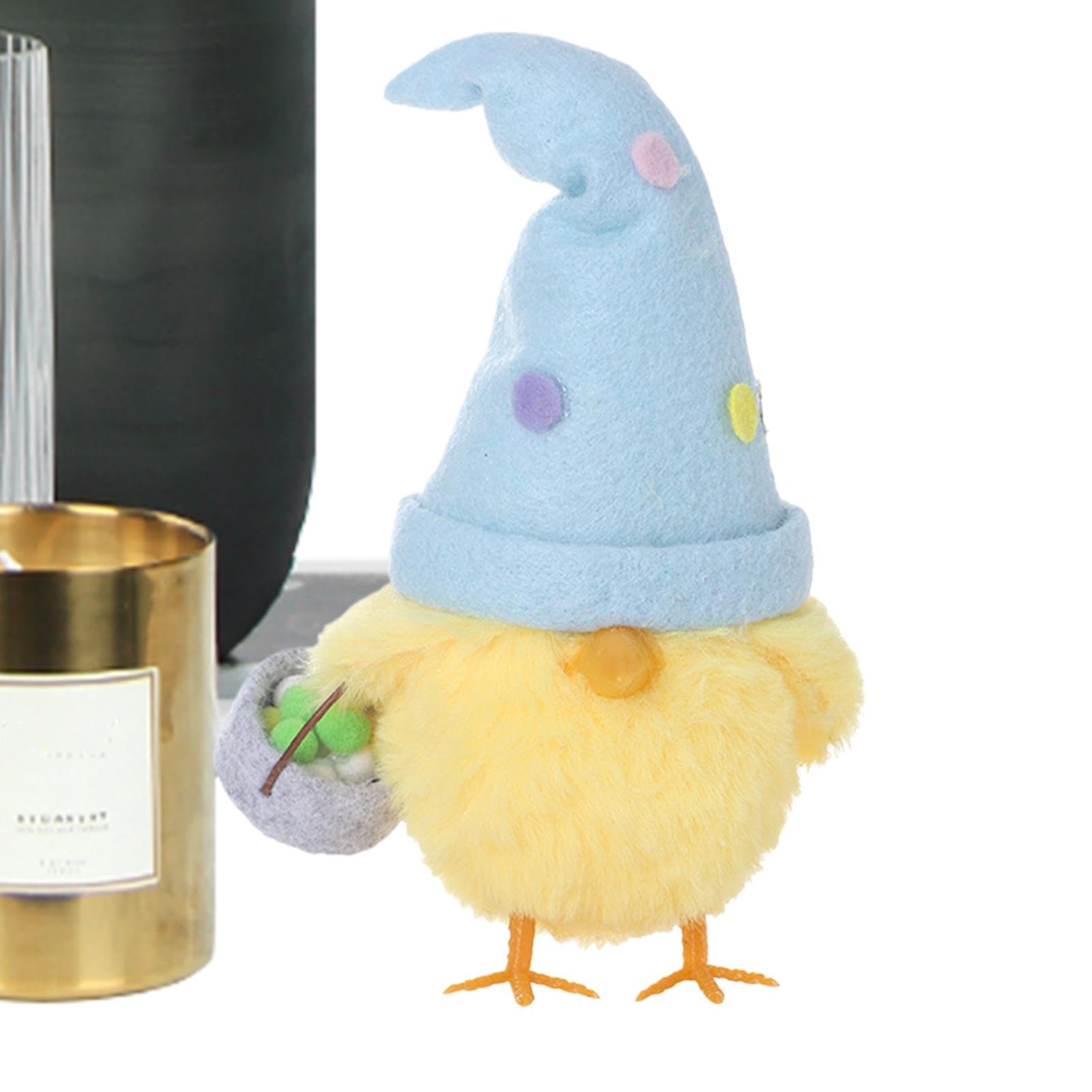 Adornos de pollitos de Pascua, centro de mesa colorido para pollitos de Pascua - Decoración de mesa de Pascua de 16 cm, decoración del hogar para interiores para chimenea, armarios, escritorio