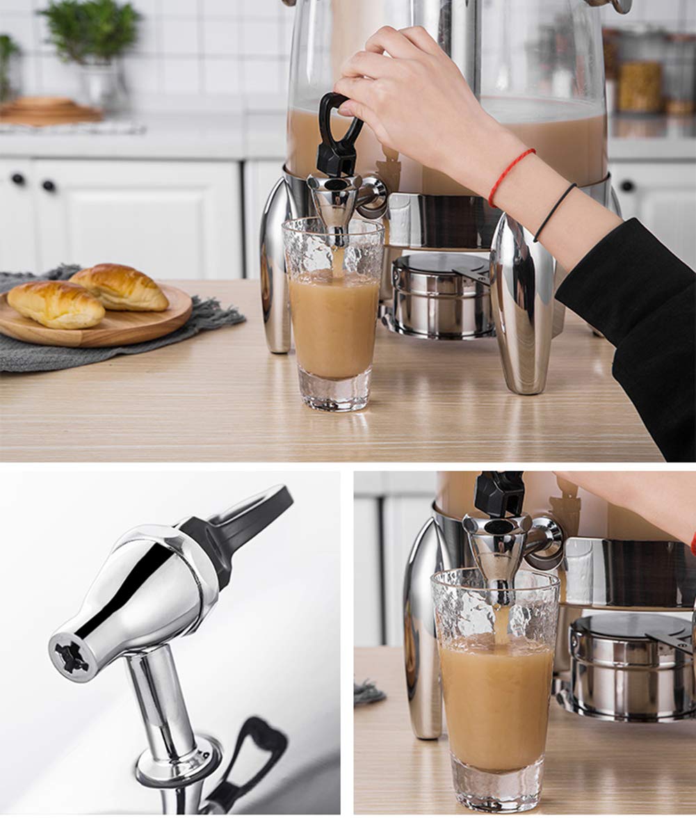 distributore d'Acqua, Dispenser for Bevande Calde e Fredde da 12 Litri con Corpo Contenitore in PC, urna for caffè Chafer in Acciaio Inossidabile Resistente Cilindro for Ghiaccio