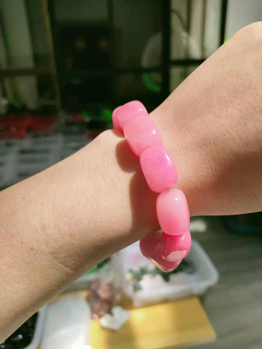 Natürlicher Kristall rau 1pc natürliches Mineralquarz-Kristall-Damen-Armband-Geschenk for Freundin, schöner natürlicher Kristallstein