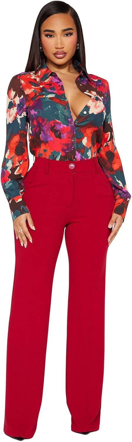 Women Stretchy Work Pants High Waisted Wrinkle Free Dressy Pants Business Casual Trousers 2025