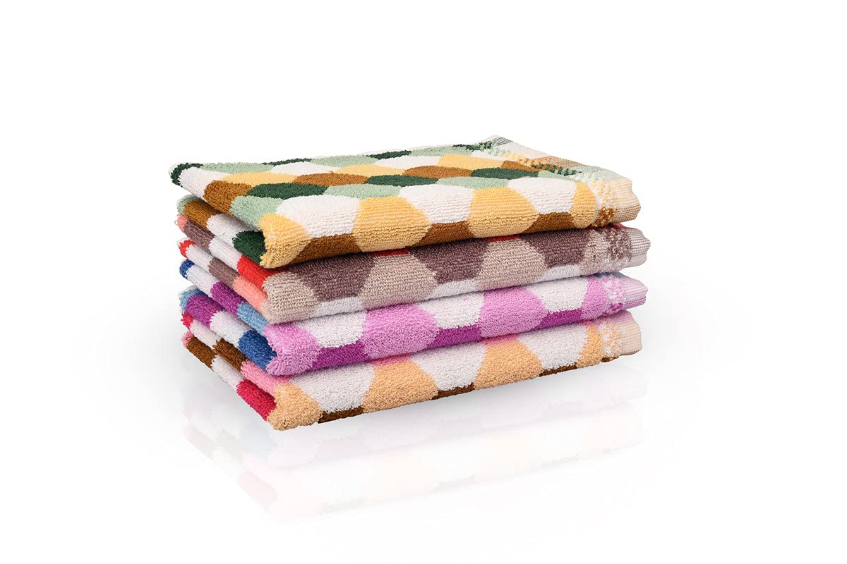 GRGRASP Thread That Bind Relations100% Cotton Hand Towels Set of 4 Soft & absorbant , 400 GSM ( Multicolor Size :: Medium 30*52 cm)