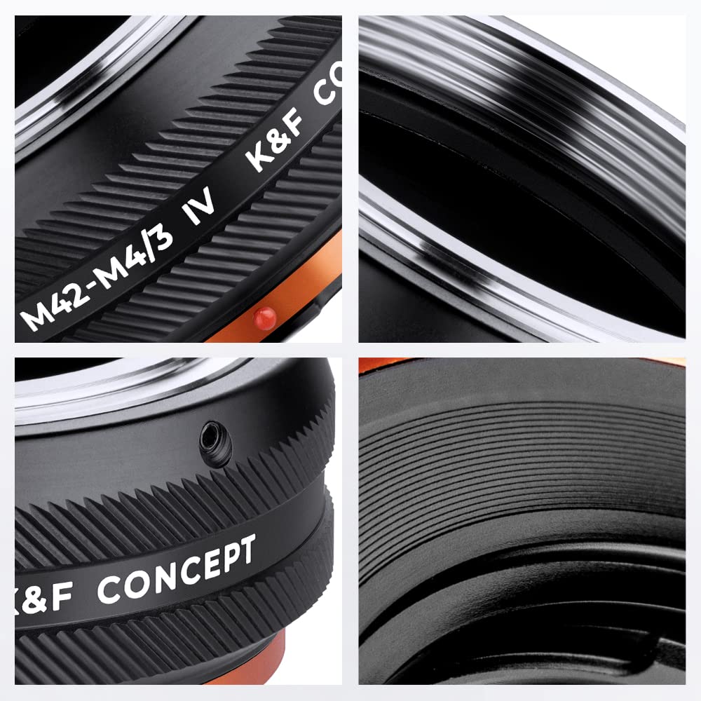 K&F CONCEPT IV PRO M42-M4/3 MFT adapter do mocowania obiektywu do obiektywu M42 do M4/3 M43 mikro cztery trzecie mocowanie kamery z matującym lakierem do Olympus Pen E-P1 P2 P3 P5 E-PL1