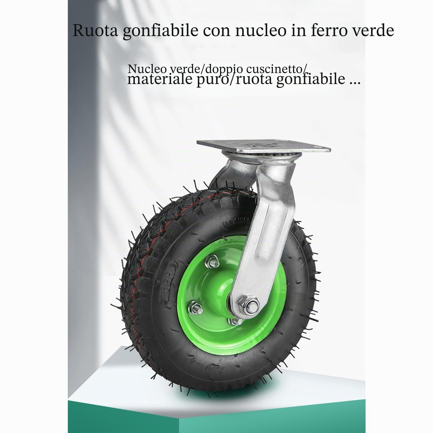 Ruote Per Carrello Carichi Pesanti,215 mm Per Carichi Pesanti,Per Il Trasporto Pesanti,Set Di 4 Ruote Piroettanti,Capacità 1000kg,Adatte Per Carrelli e Trasportatori