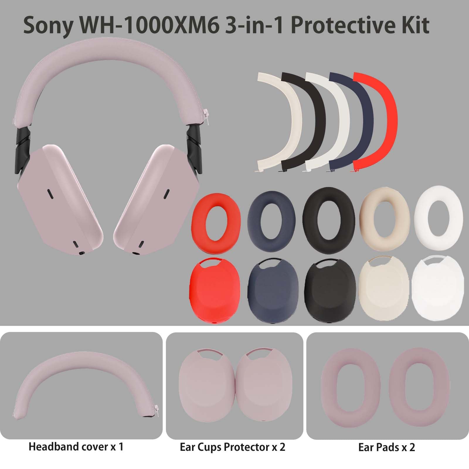 Amazon.com: [3Sets] for Sony WH-1000XM6 Case Cover,NOUKAJU