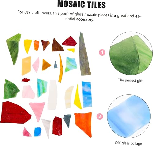 Miniatura 3 de EXCEART 1 Set Mica Pieces for Decoration Seashells for Crafting Decorative Plate Tiles Vase Filler Mosaic Craft Kit Mosaic Tiles for Crafts Mosaic