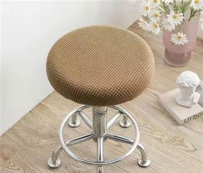 2 Stück Stretch Stuhlbezüge Rund - Wasserdichte Sitzkissen Für Hocker 30-38cm
