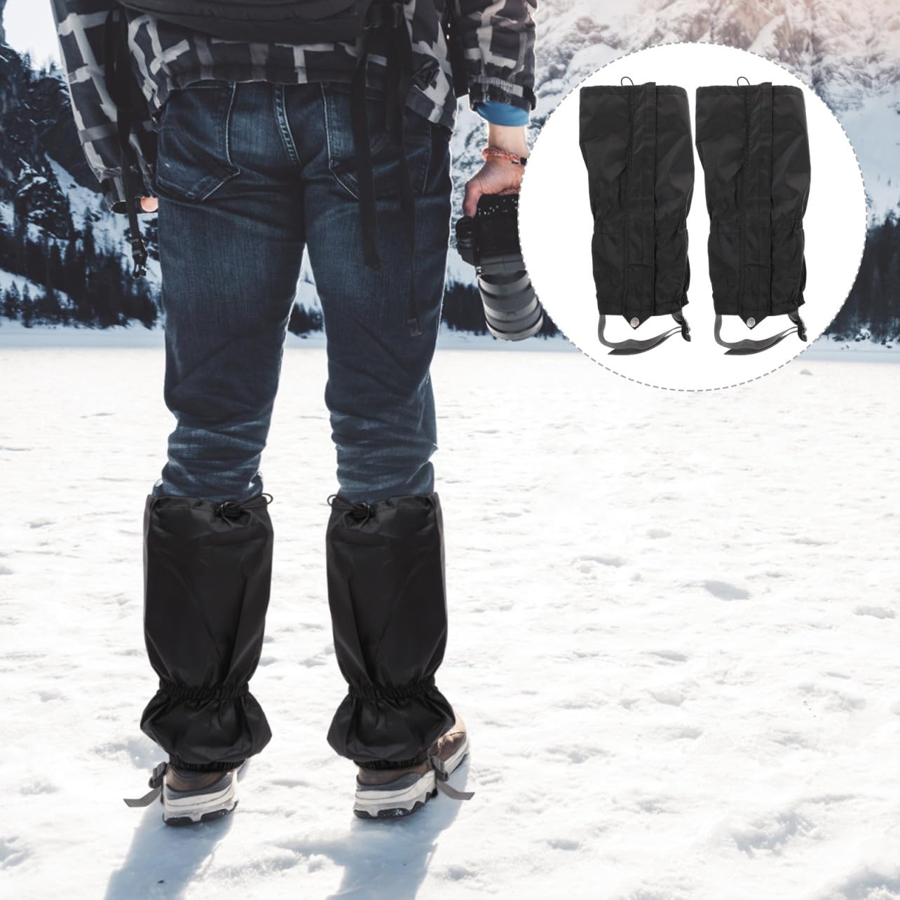 ifundom Einstellbare Gamaschen Für Outdoor Aktivitäten wasserdichte Schutzüberzieher Für Bergsteigen Schneeschutz