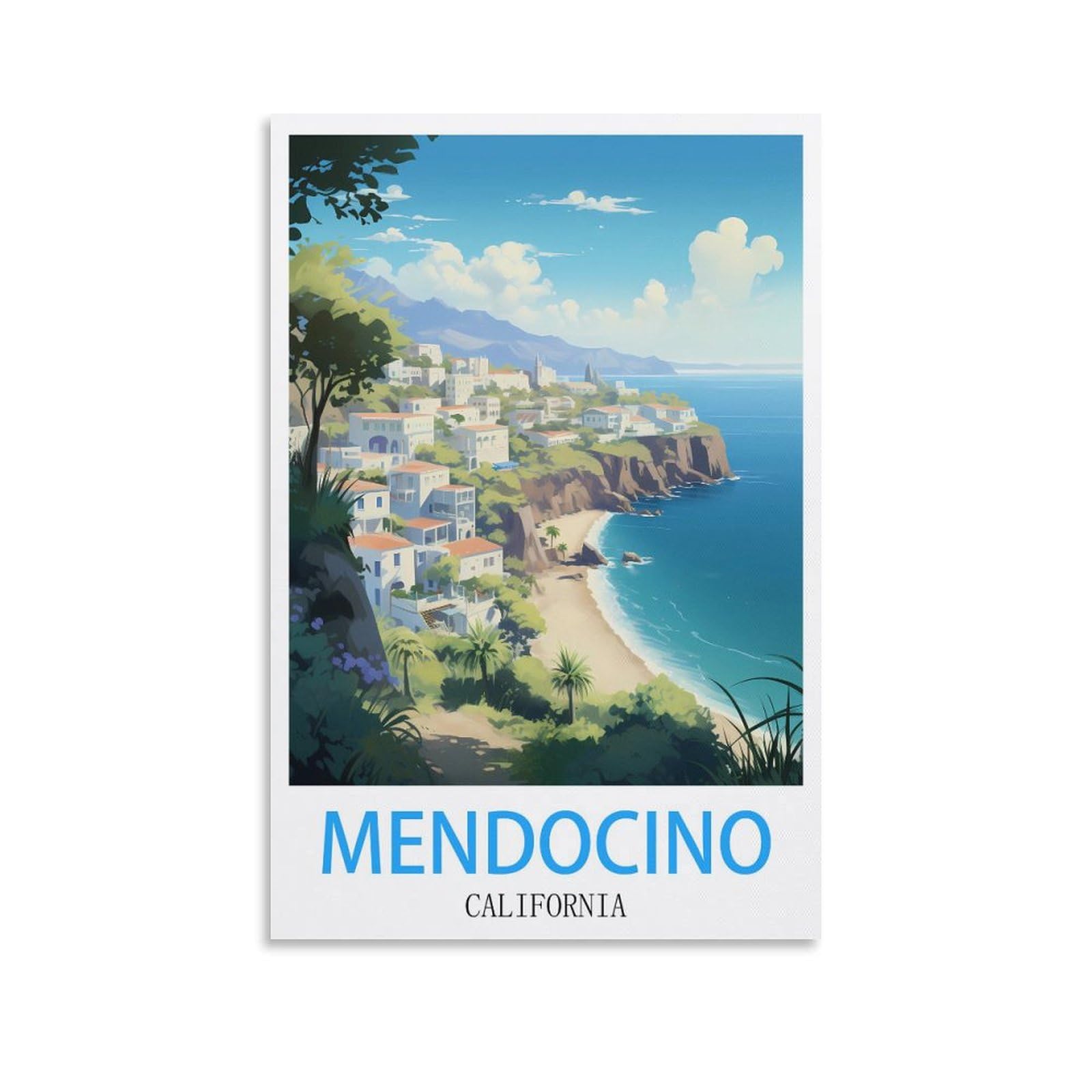 EZMLFA 5D Diamond Painting Kits for Adults,Mendocino Californias Diamond Art Kits for Beginners,Full Drill Diamonds Gem Art for Home Wall Decor Gift 50x60cm