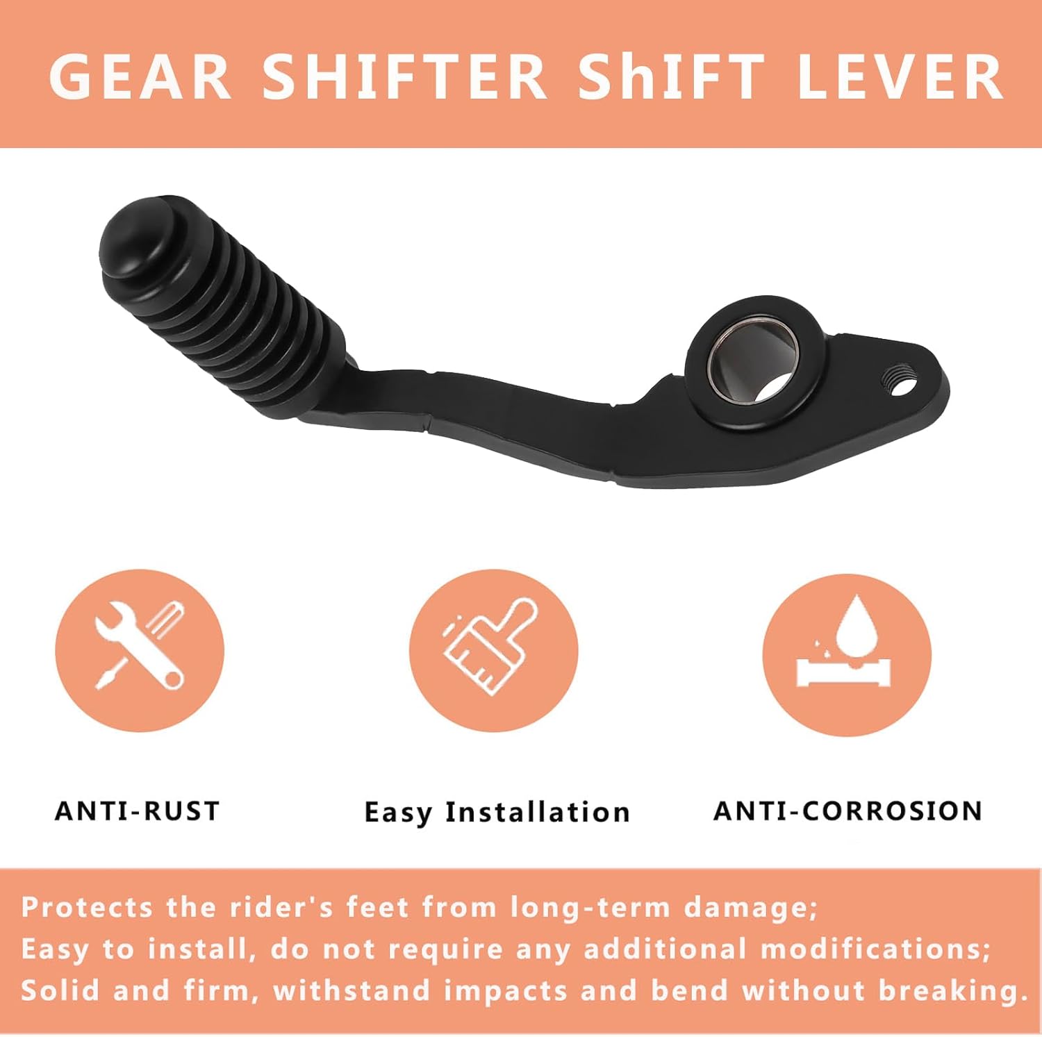 Motorcycle Gear Shifter Shift Lever Shifter Pedal Replacement for Yamaha MT 09 MT09 SP 2021-2023 Tracer 9 Tracer 9GT 2021-2024 (Black)