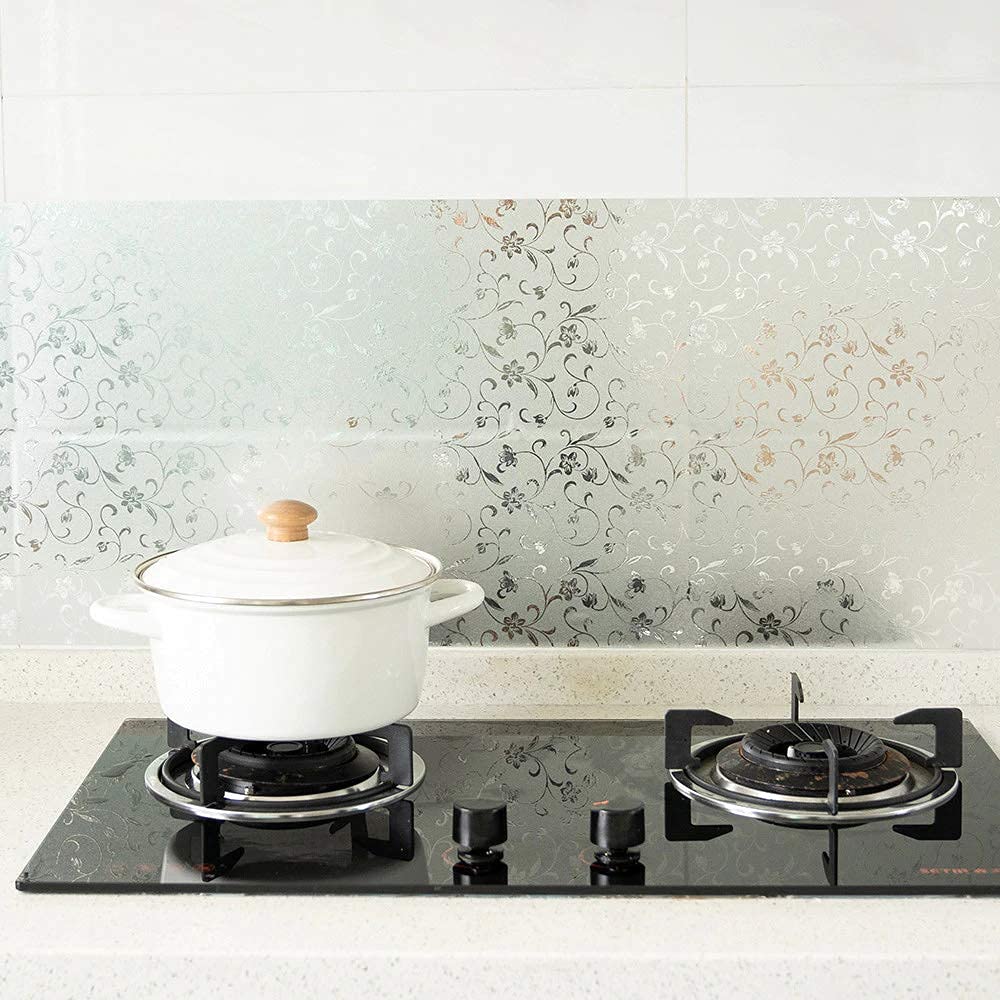 skyzone Kitchen Self Adhesive Wall Stickers Oil-Proof Waterproof Backsplash Wallpaper Anti-fouling Aluminum Foil Gas Stove Sticker