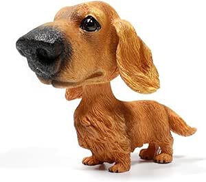 Wackelkopf Hund Für Auto-Armaturenbrett - Süße Dackel Figur Aus Harz