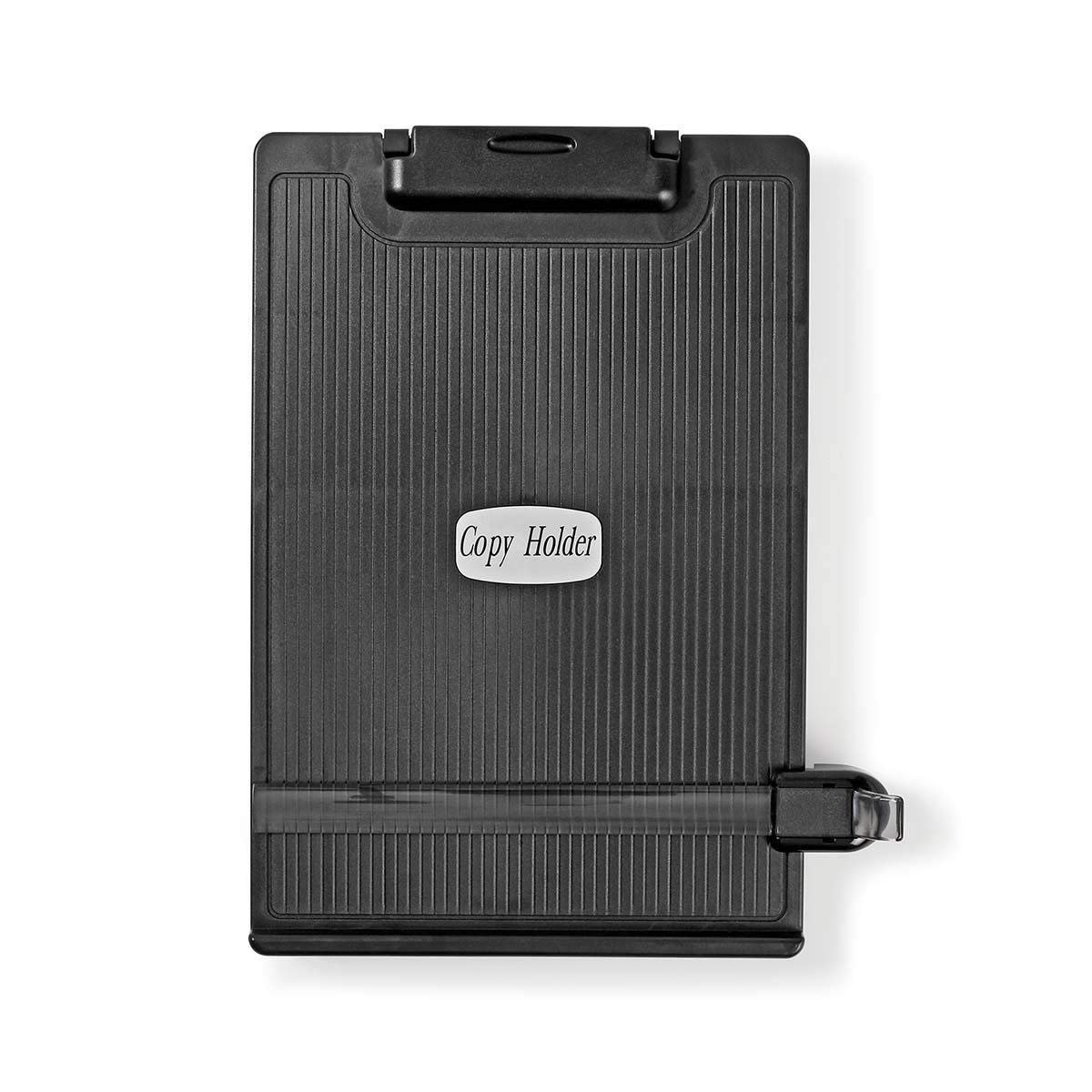 NEDIS Portadocumenti ergonomico | Completamente mobile | Supporto da tavolo | Nero Grigio/Nero, ERGOCH300BK