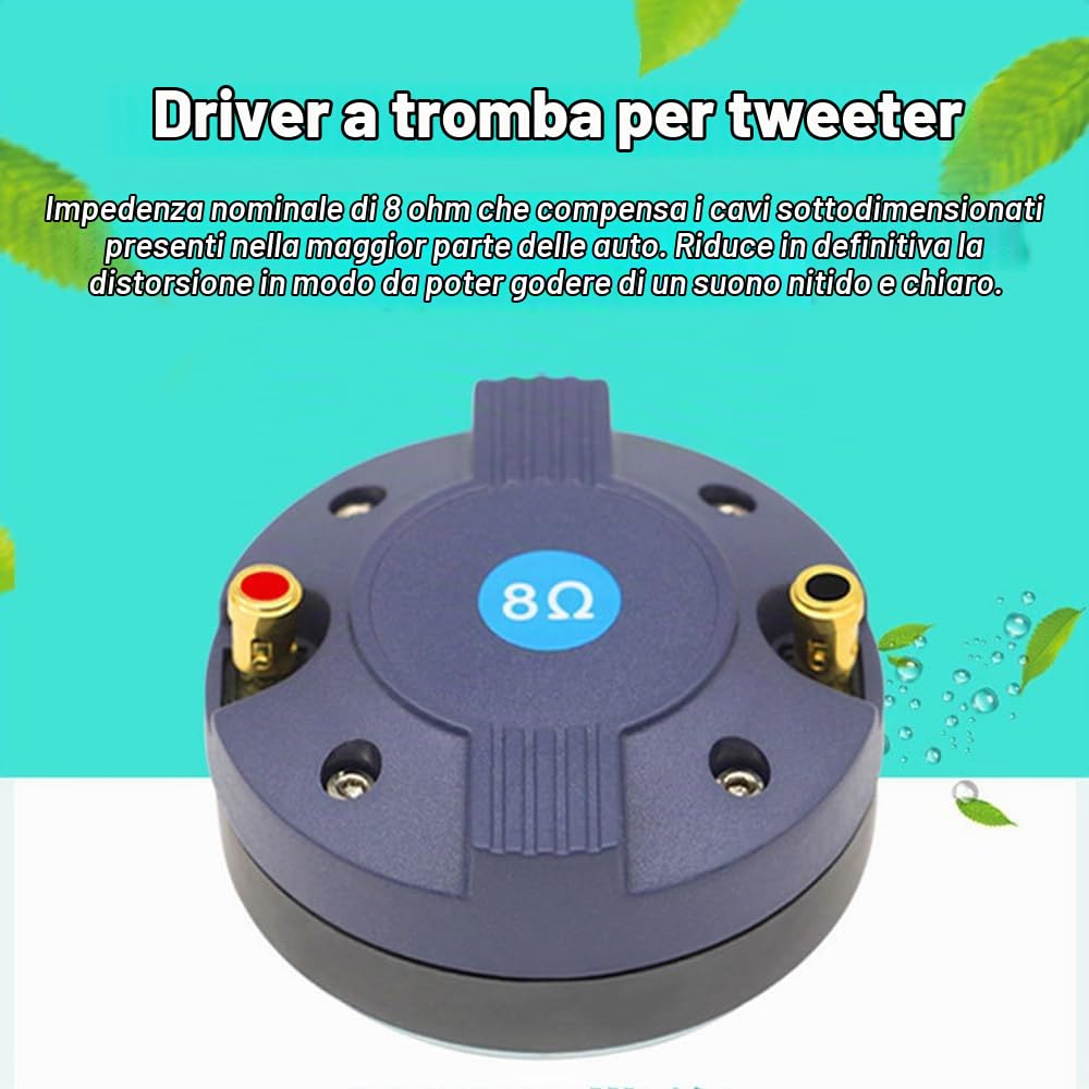 Yctze Driver di Compressione degli Oliminari 200 W con Terapia con Costruzione in Metallo a Magnet Premium per Accessori del di Altoparlanti Audio 'Auto