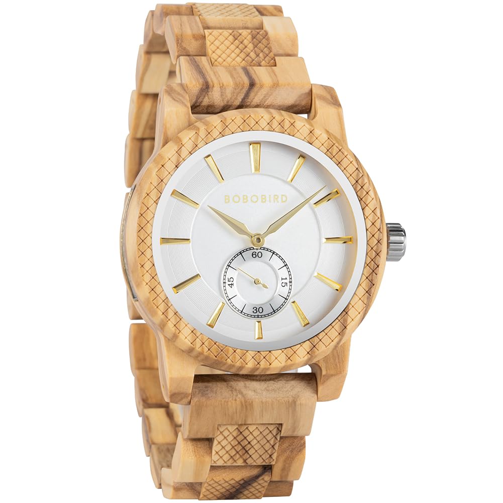 2win Mens Wooden Watches Luxurious Stylish Minimalist Blue Dial Analog Handmade Quartz Wristwatch with Gift Wood Box, White (B0CFXG6TMT) Amazon Price History, Amazon Price Tracker