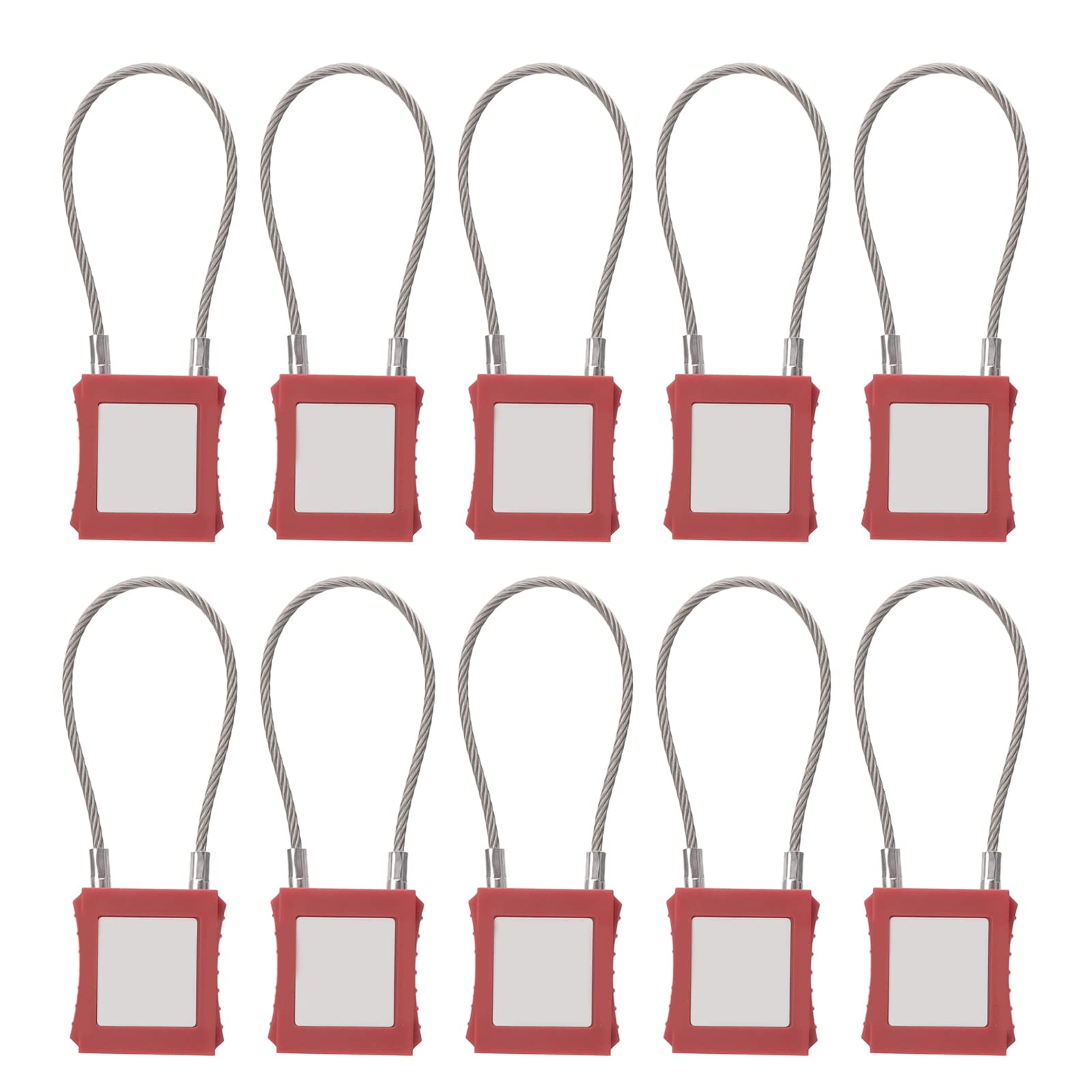 Lockout Tagout Cable Lock, Heat Resistant Inner Insulation, Electric Lockout Padlock, Erasable Label with Keys for Equipment Maintenance