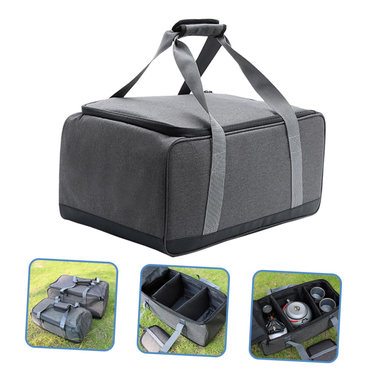BESTonZON Étui à Ustensiles Cuisine de Camping en Tissu Oxford Léger et Portable, Pochette Pratique pour Réchaud de Camping Compact Lors de Pique-niques ou Voyages