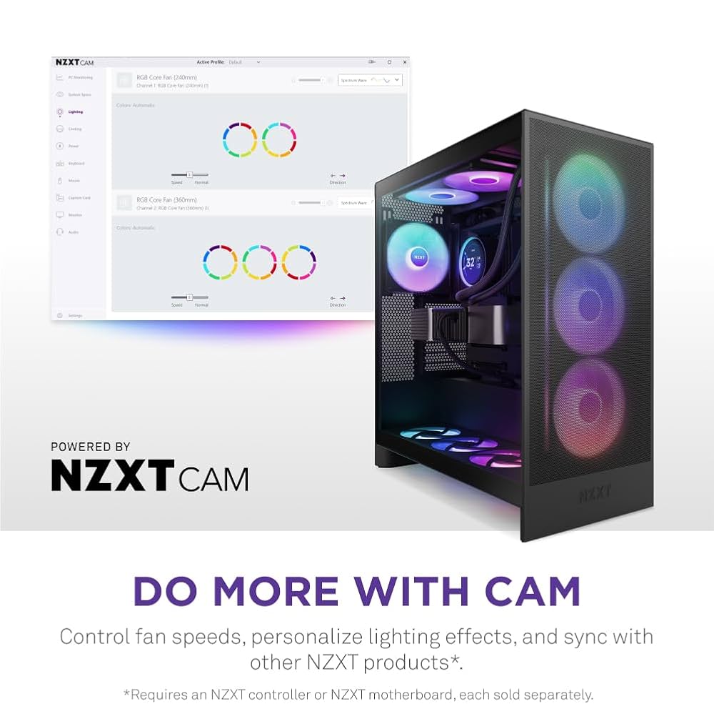 NZXT F420 RGB Core Fan Black 3ファン(未使用品) F420 RGB Core | 420mm Single-Frame RGB Fan Unit | NZXT