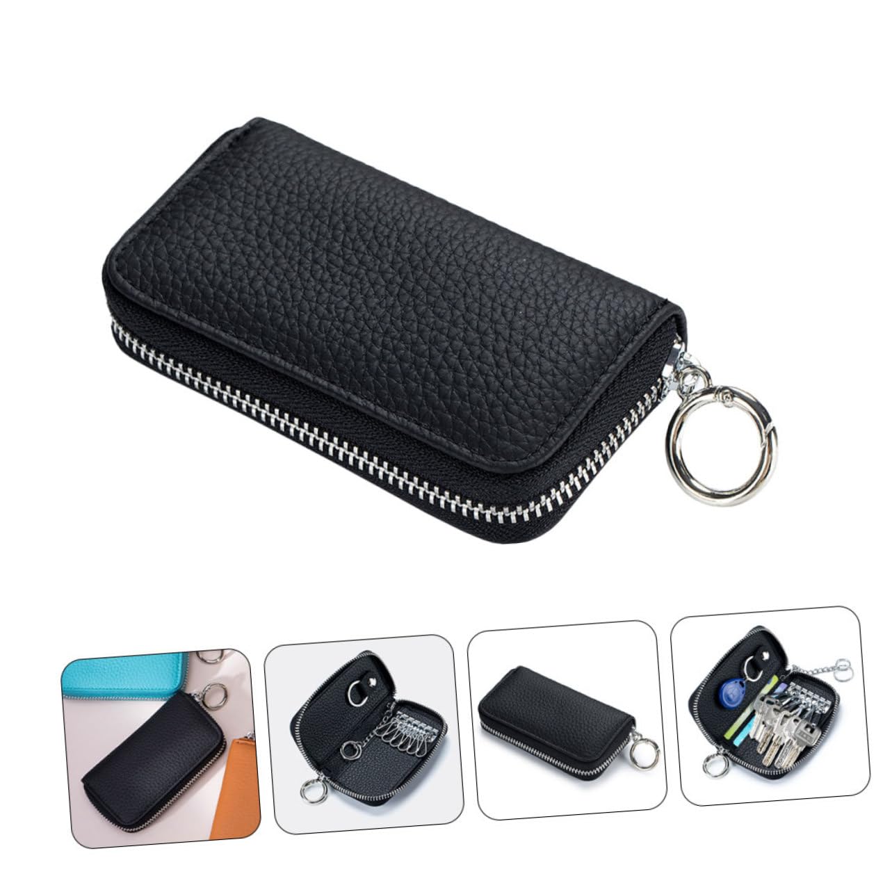 Gatuida 5pièces Porte-clés Cuir Multifonctionnel Étui Pour Clés De Voiture Et Organiseur Pochette Pratique Et Élégante