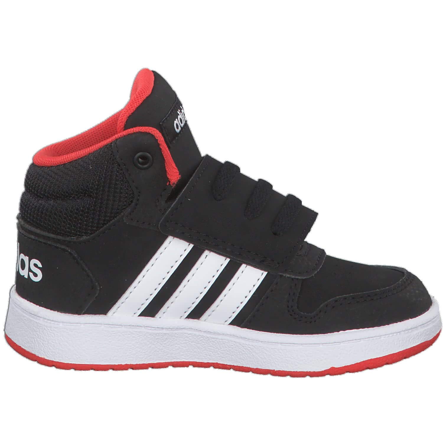 Adidas B75945 Unisex bebé Zapatillas de Gimnasia, Negro (Core Black/FTWR White/Hi/Res Red S18 Core Black/FTWR White/Hi/Res Red S18), 18 EU