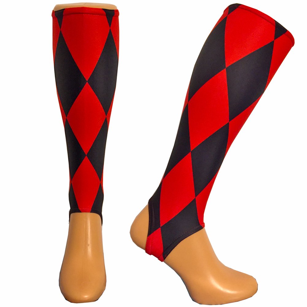 Football Shinliners - Shin Guard sleeves - shin pad inner socks - Choice of Design & Size PROtection for all players (Harlequin, Adult) — image 1
