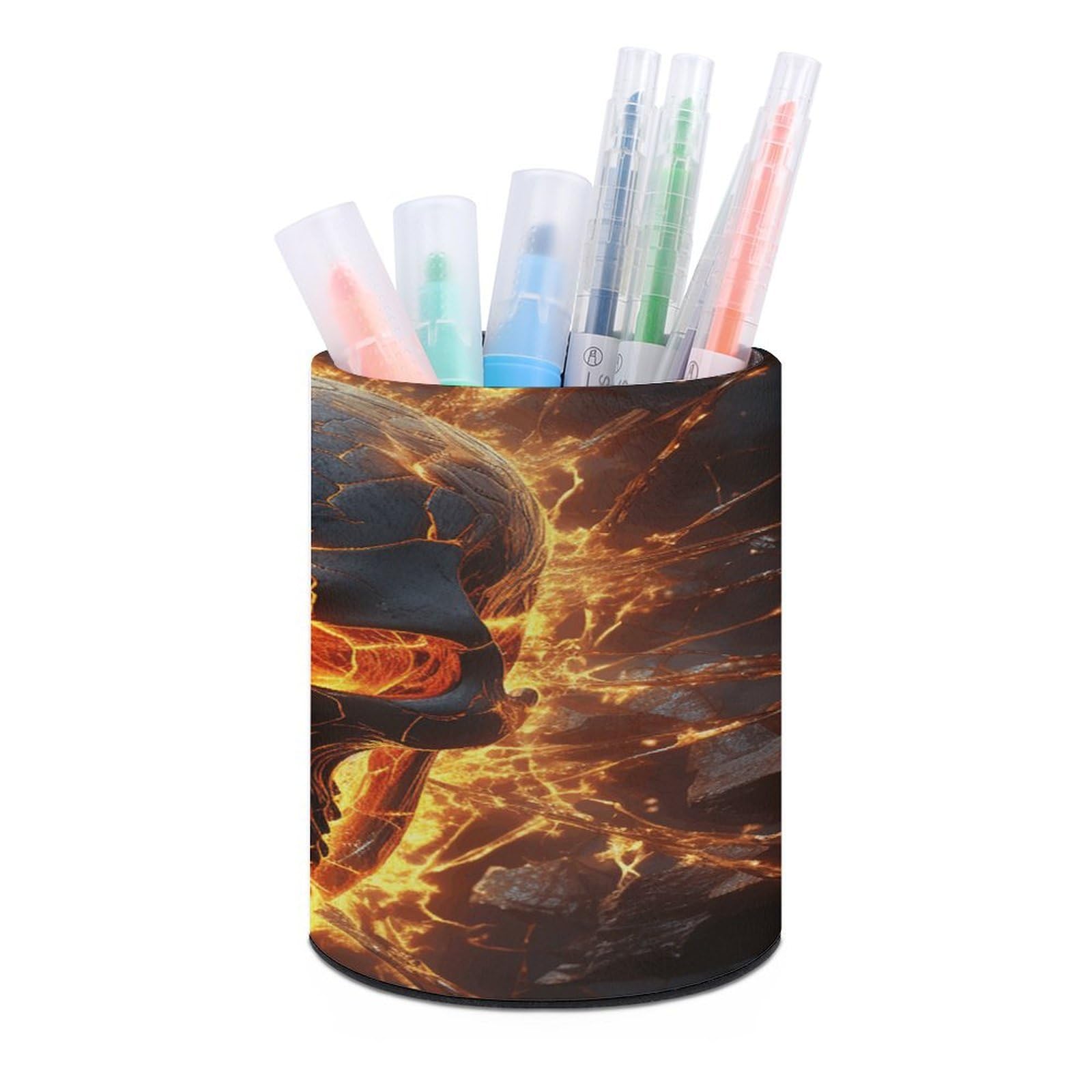 VstaDank Shattering of Skull Pen Holder for Desk Makeup Brush Holders Stylish Pen Cup Cute Pencil Cup Round Pencil Holder Decor Brush Scissor Holders for Multifunctional Office Supplies