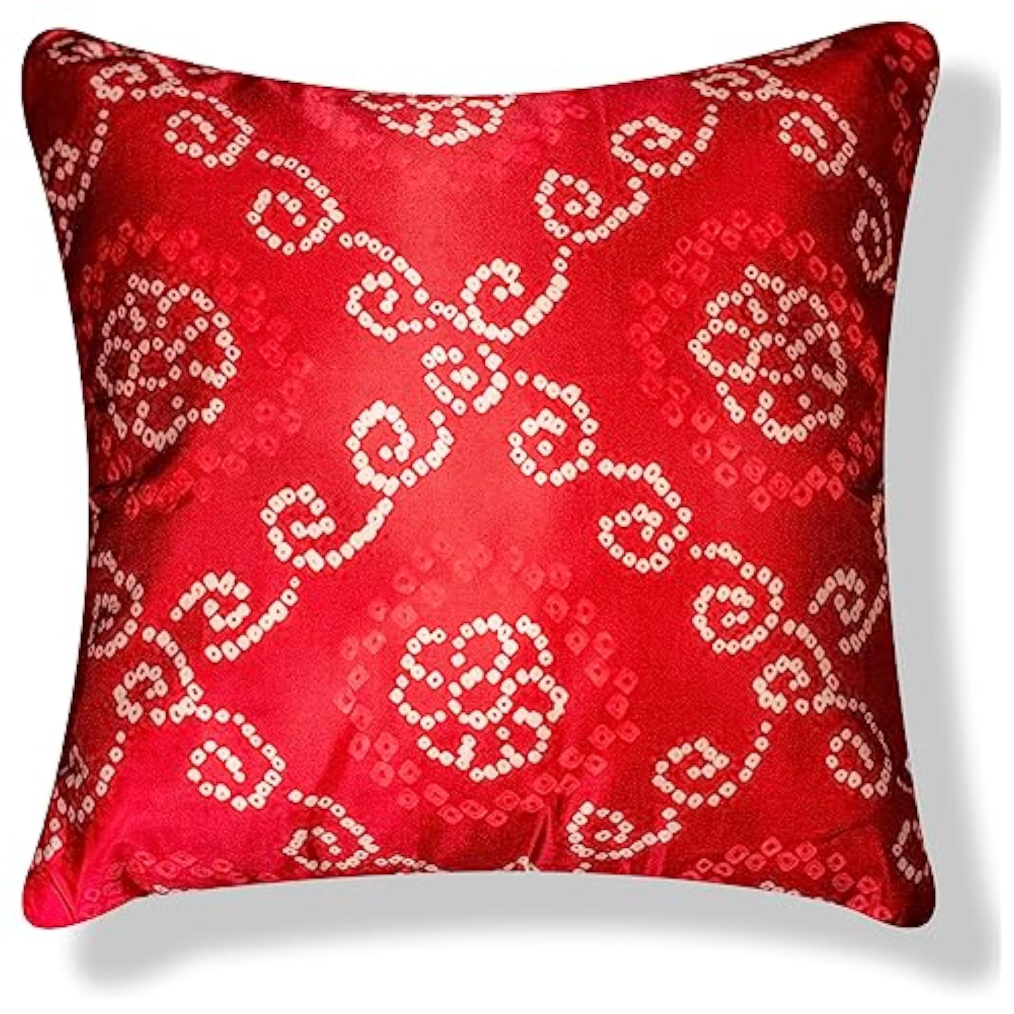 Satin 250TC Cushion Pillow Covers, Set of 5, Multicolor