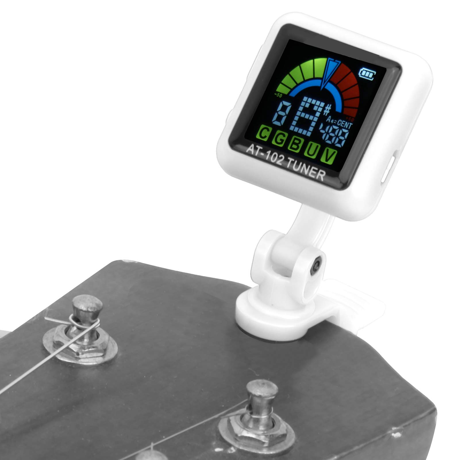 Cherub WST-680 Accordeur à Pince Tête Moai Avec Batterie Rechargeable Porte Mediator Integre 599138