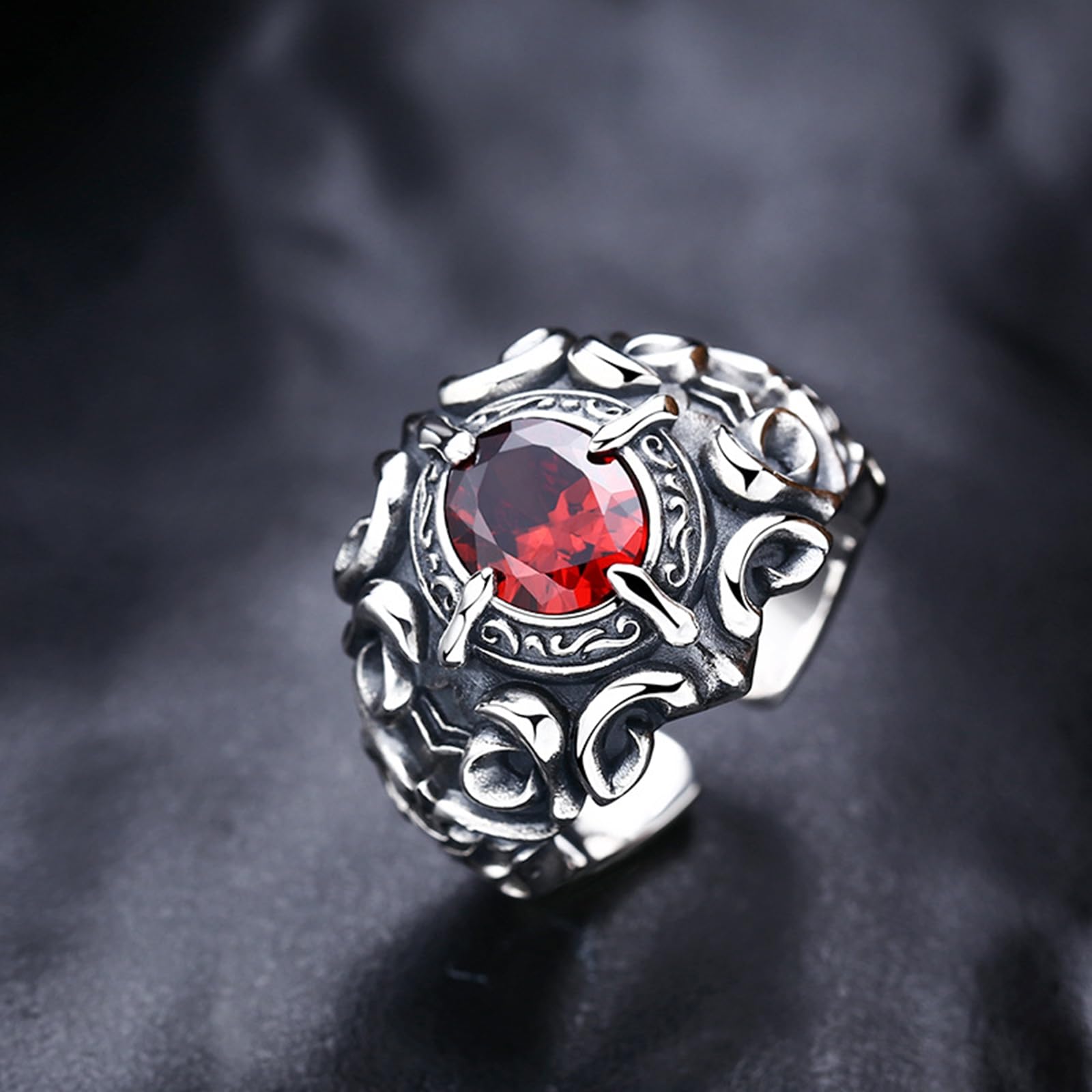 Anelli Argento 925 Uomo Anello Aperto Argento Regolabile Uomo