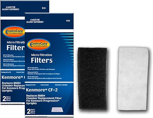 EnviroCare Filtros de vacío de repuesto diseñados para adaptarse a las aspiradoras verticales progresivas Kenmore CF2, paquete de 4