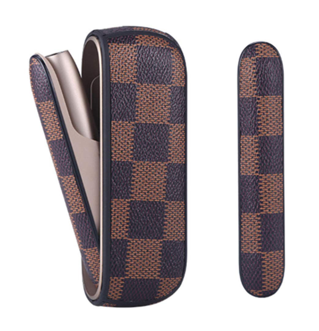 Goodern PU Leather Stylis Pattern Protective Case for IQOS 3.0/IQOS 3 DUO (Brown)