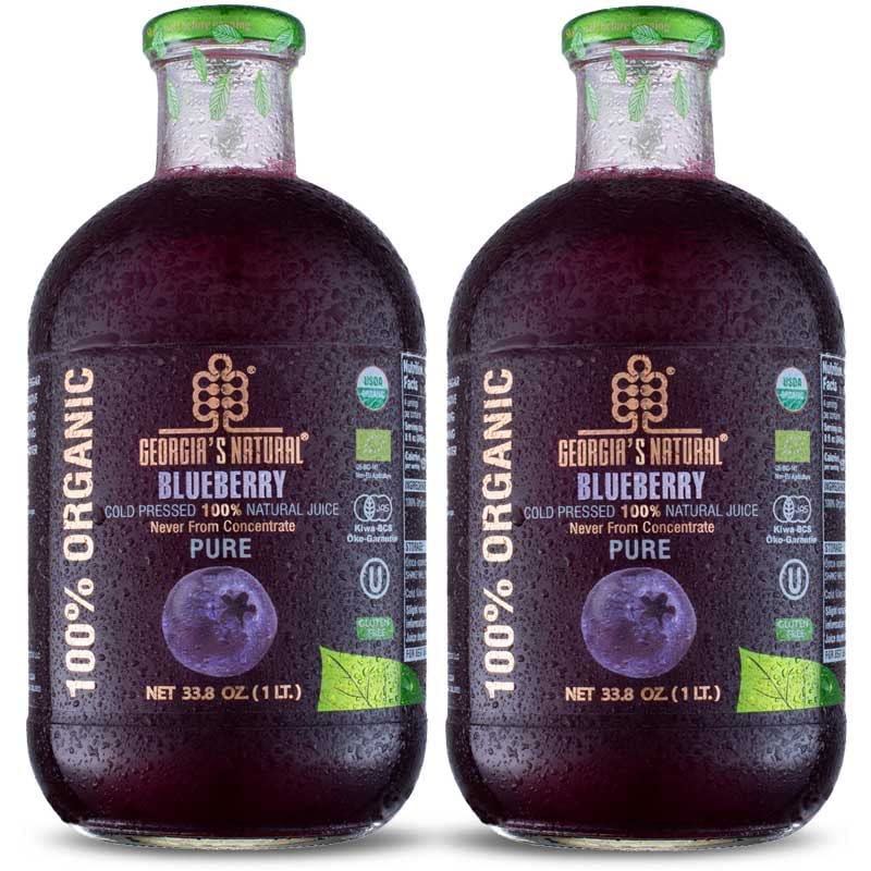 Georgia’s Natural Organic Blueberry Juice – Natural Blueberry Juice – Pure Cold-Pressed Fruit Juice 